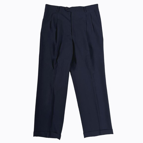 2PC SUIT Hickey Freeman Navy Blue Men's Wool Classic Blazer Jacket Pants 42R - Picture 7 of 12